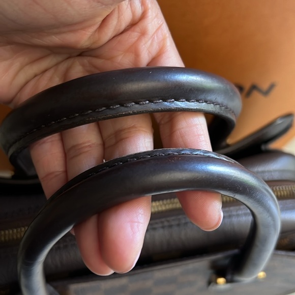 EUC Vintage LV Damier Ebene Triana Top Handle Bag w/ Bag and Box - Picture 7 of 16